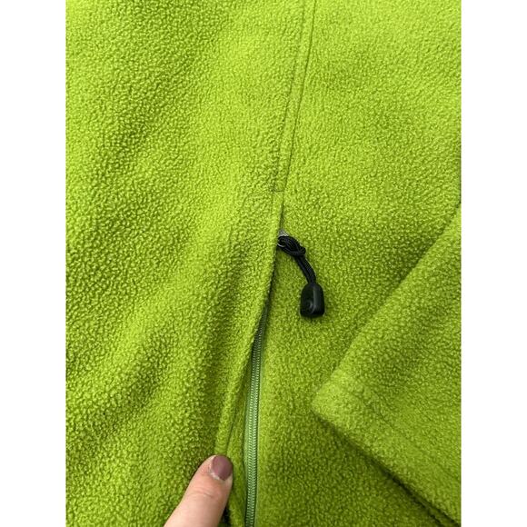 Vintage L.L.Bean Men's Green Fleece 1/4 Button Snap Pullover Sweater Size Large - Picture 5 of 12